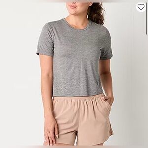 New Xersion gray short sleeve T shirt summer top women’s XL 16 18